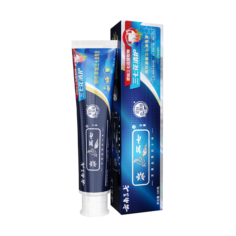 Panax notoginseng special effect gum protection toothpaste Yunnan Panax notoginseng clearing fire reduces gum problems whitening and refreshing breath 180g*1 stick