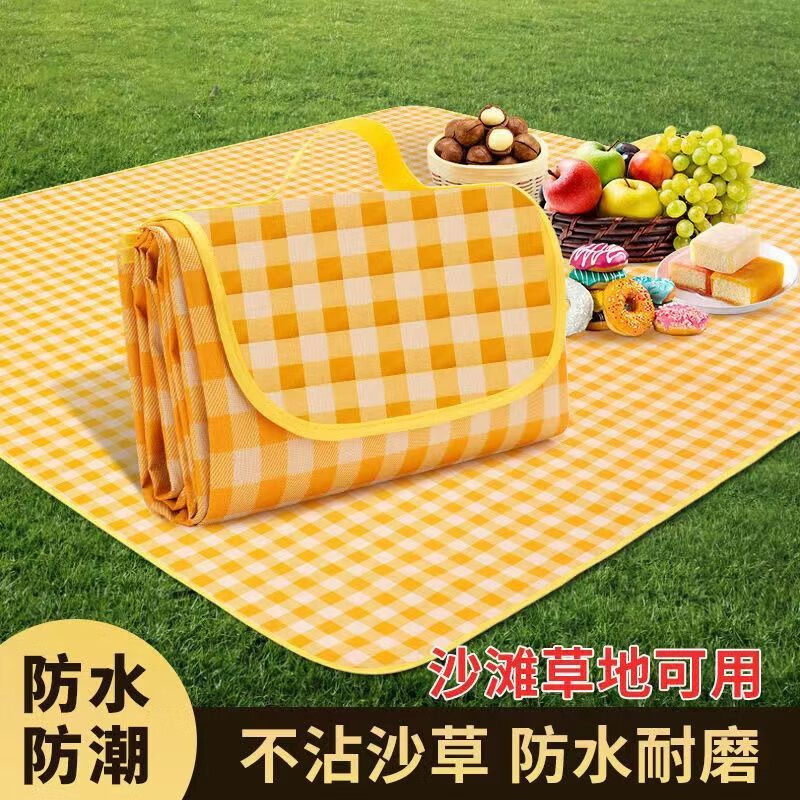 Wuweijiao Spring Outing Picnic Mat Outdoor Moisture-proof Mat Thickened Foldable Picnic Tent Ground Mat Camping Grass Beach Mat