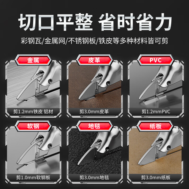 CIAA Germany lithium electric iron shears rechargeable metal scissors plate color steel tile wire mesh blanket power tool heavy-duty model two 5-cell 2500H batteries free high-strength plastic box