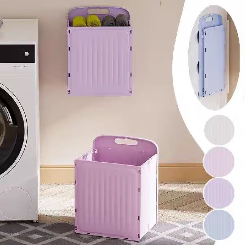 Popular recommendation: Wall-mounted dirty clothes basket for home bathroom, foldable clothes storage basket, large capacity dirty clothes basket, light blue large size (item number 2502)