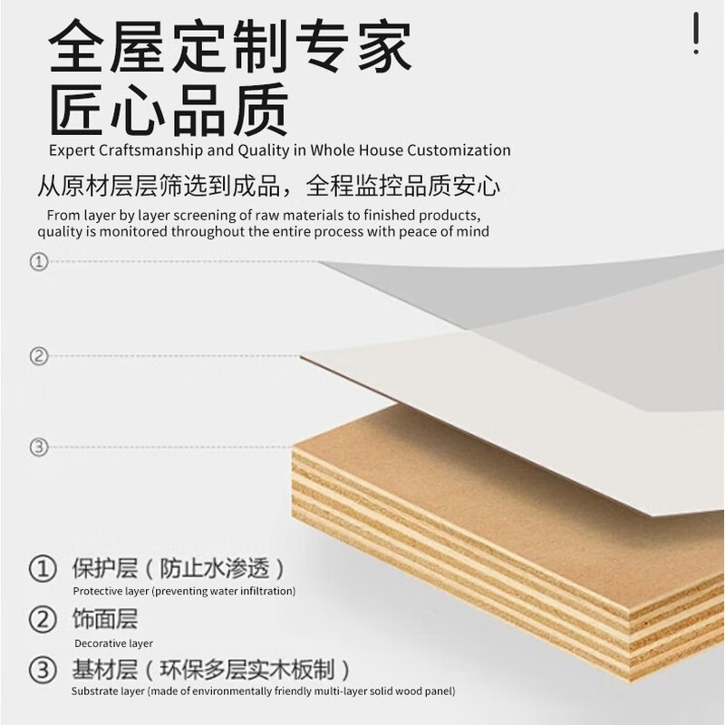 Mexueer whole house overall home simple environmentally friendly kitchen open one-piece cabinet light luxury modern cabinet white