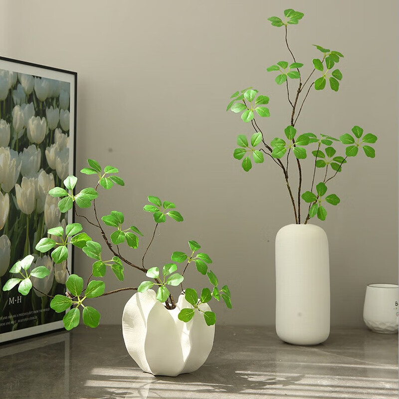 Fan Yejia's simulated green plants feel Guanyin lotus leaves Zen simulated flowers indoor living room home porch decoration ornaments fake flowers