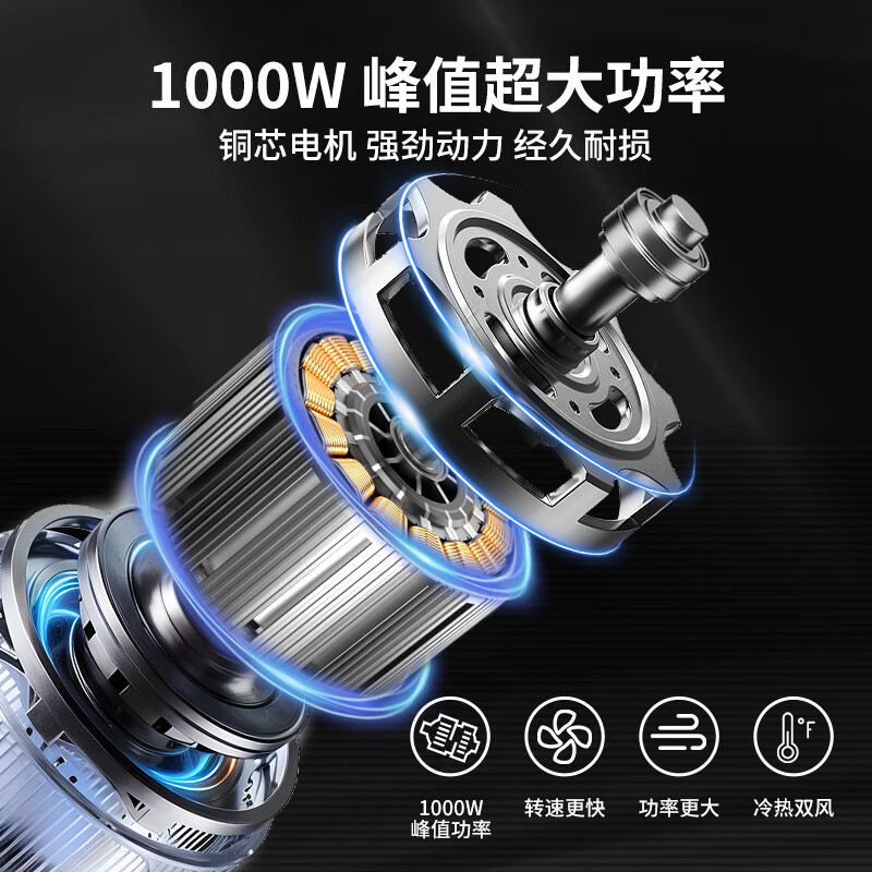 Royalstar floor blower dryer high-power industrial commercial dehumidifier blower hotel floor toilet floor power 1000W + 3-level adjustment RS-CF1