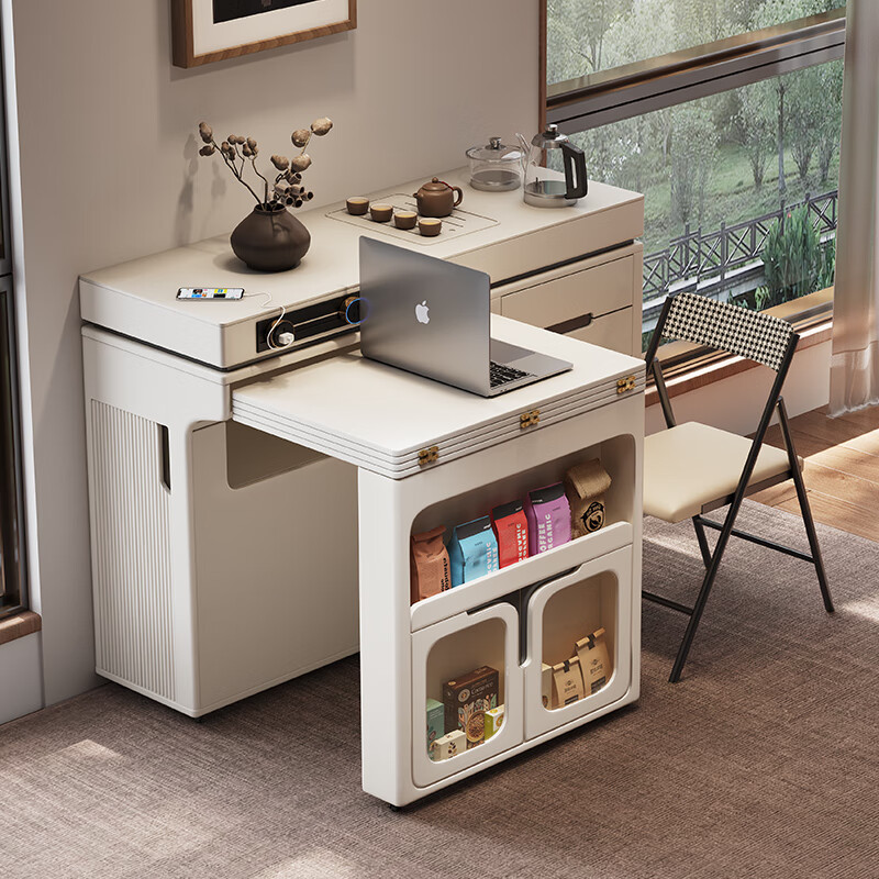 Micro Art 2026 sideboard island table integrated household retractable folding small apartment multi-functional bar guide dining table high-end retractable dining table (no tea making and no refrigerator)