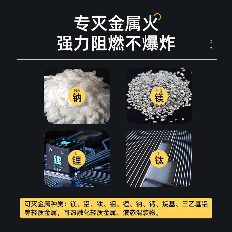 Zhe'an Guangxiao lithium battery fire extinguisher new energy vehicle charging pile portable Class D 4kg dry powder metal fire extinguisher 4kg