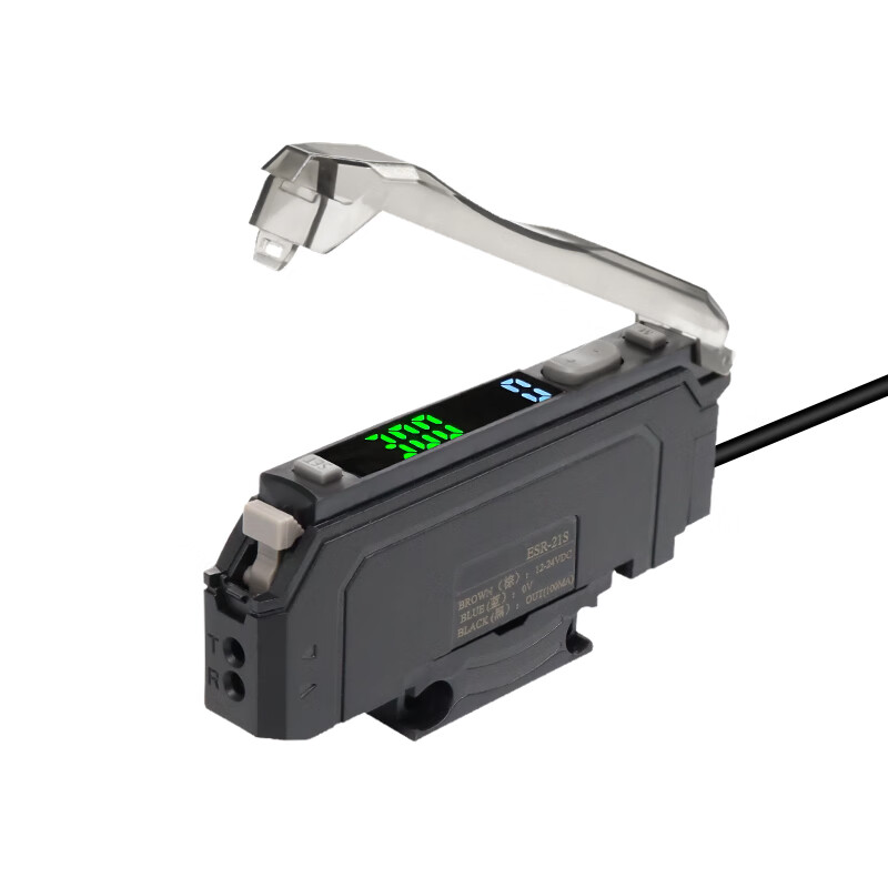 Yue Changsheng Shilotite digital display fiber amplifier precise positioning sorting sensor ESR-22N/21 probe ESR-21S+M4 through-beam optical fiber 1 meter