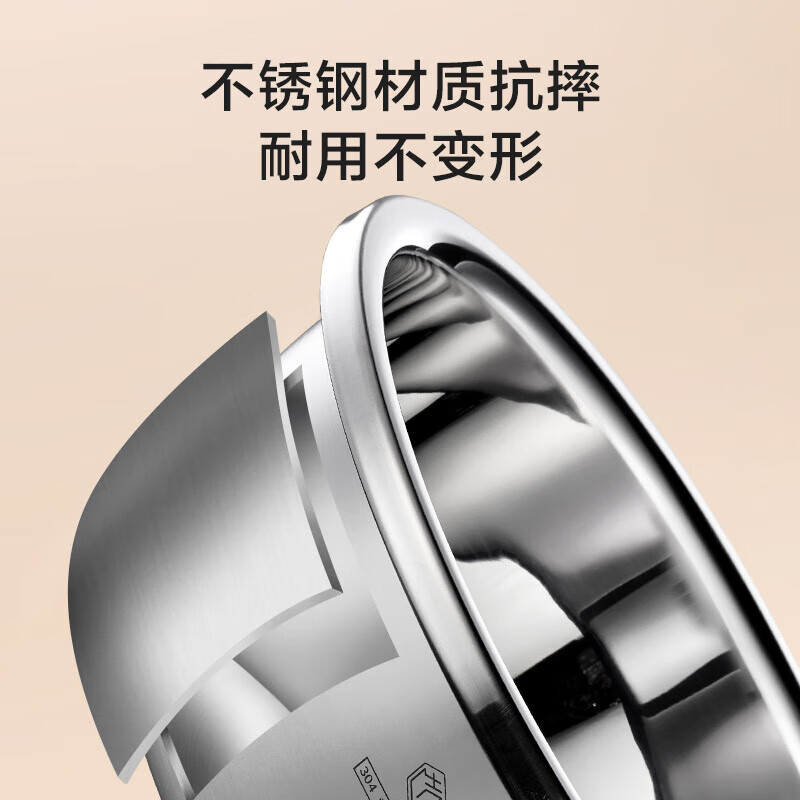 Made in Tokyo, three-piece stainless steel basin set