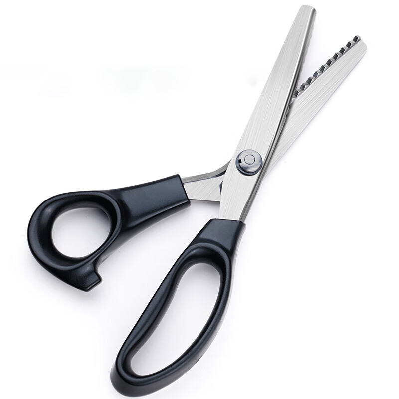 Cast solid lace scissors, overlock embossed dog tooth sawtooth tailoring scissors for triangular wavy fabrics