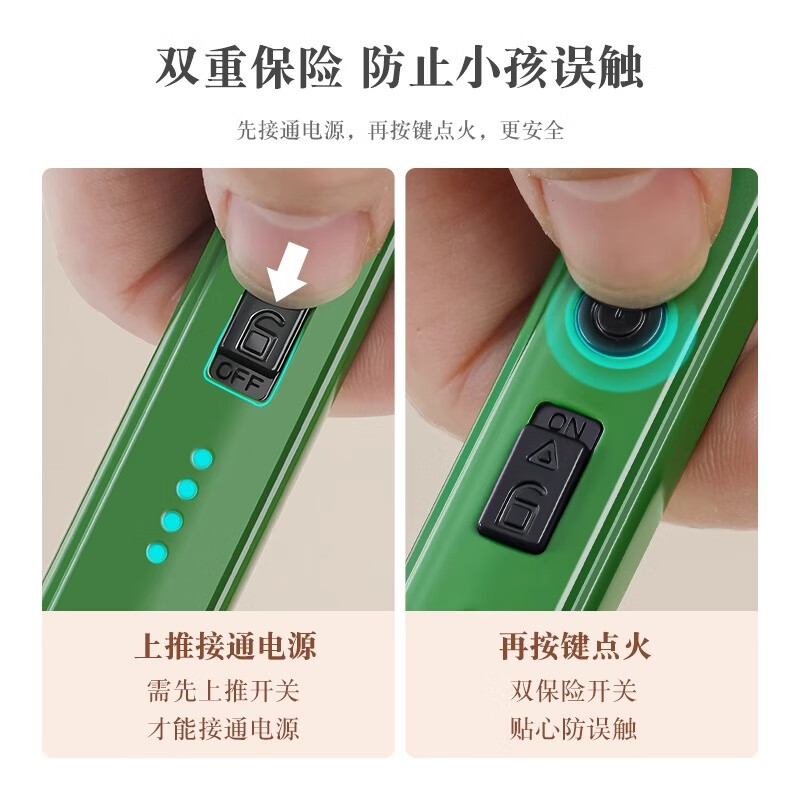 PAKCHOICE pulse igniter aromatherapy candle lighter long handle gas gas stove ignition incense igniter milk white