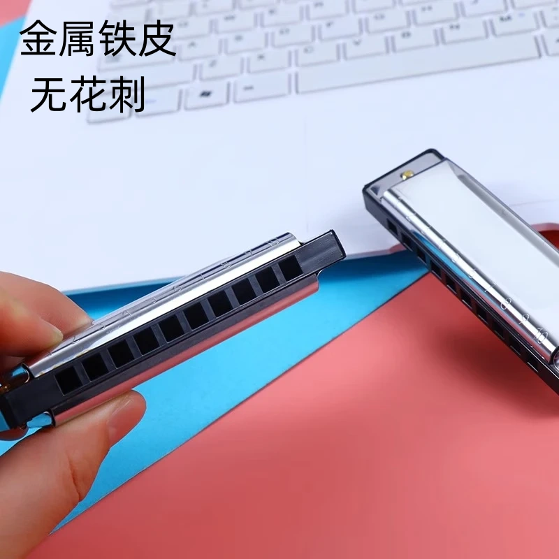 Harmonica, wind instrument, beginner gift, student self-taught professional playing gift for children, 10 holes, beginner harmonica 10 holes