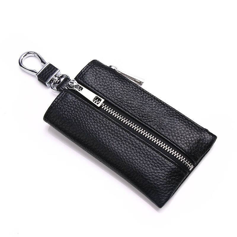 Liyou high-end quality key bag storage bag cowhide Internet celebrity key bag General Motors home key bag men's and women's bag black