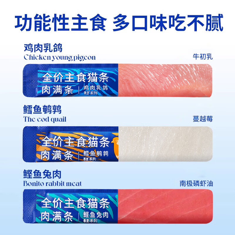 LEGENDSANDY Full-priced staple food cat meat strips - FUN meat strips wet food cat snacks for adult cats and kittens fresh meat cat wet food cans for new customers to try 6 meat strips + 5 gugu strips