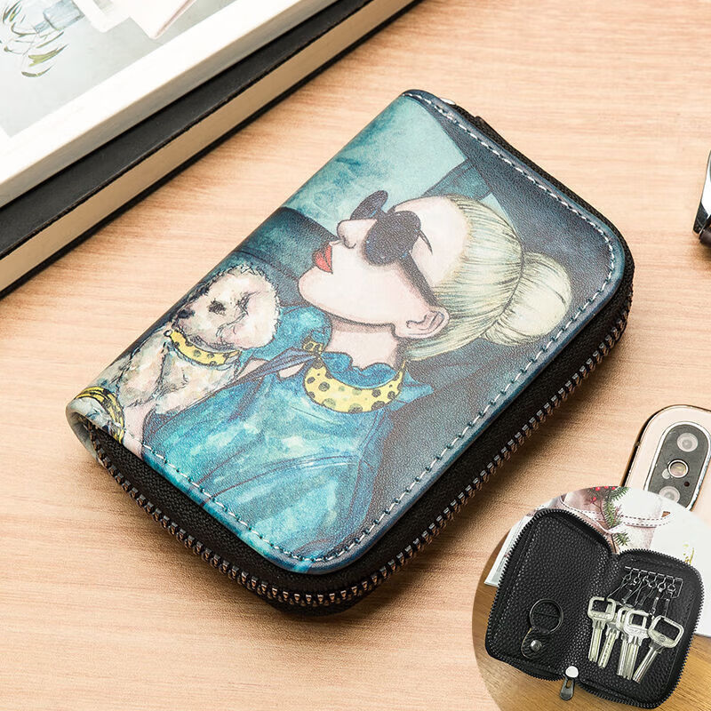 Ye Yu Key Bag Men's and Women's Key Bag Universal Car Large Capacity Multi-Function Key Chain Storage Bag Simple and Compact Home Use Short-haired Girls