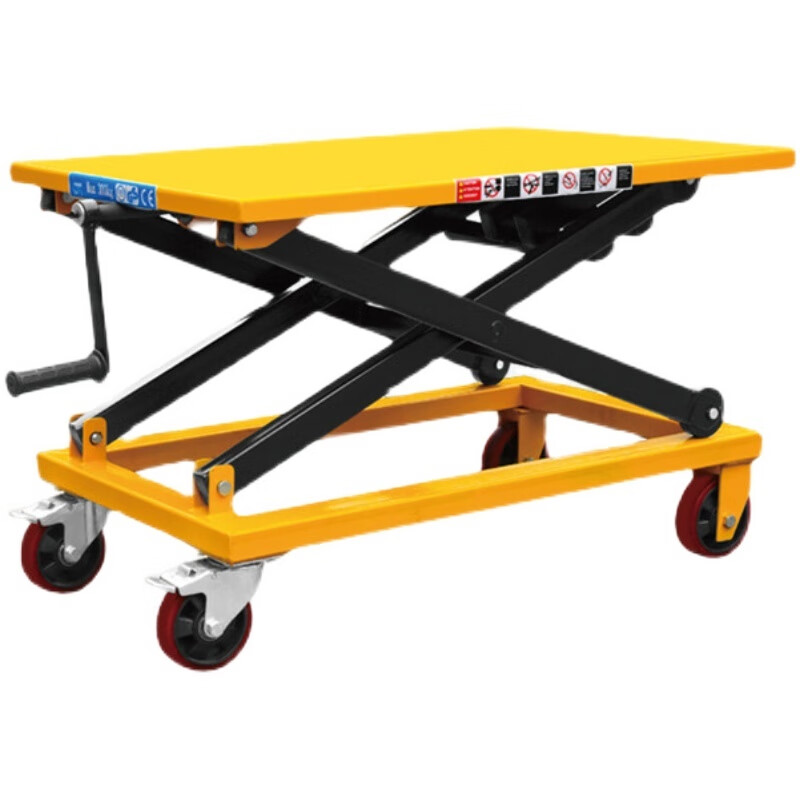 Hand screw lift SG500 small household scissor lift platform truck mobile lift truck loading and unloading platform SG500 load capacity 500 kg 1 meter