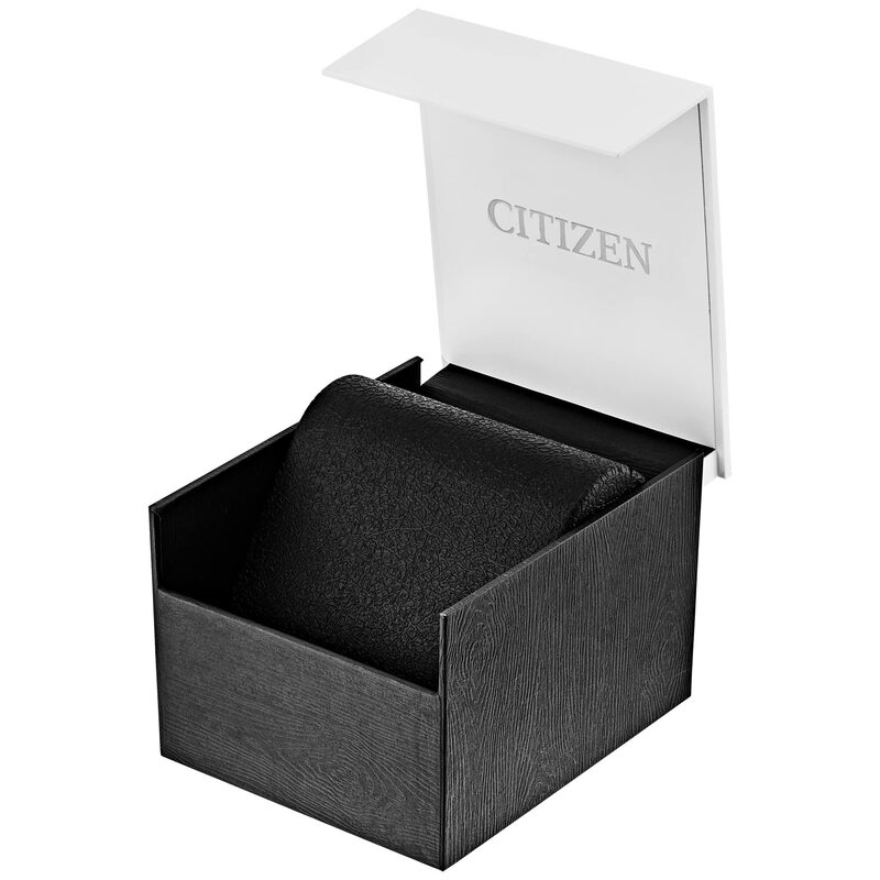 CITIZEN Men's Eco-Drive Watch Stainless Steel Mesh Strap Date Display 100 Meters Waterproof Modern Model Black//White