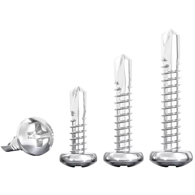 Tianzhuo Hardware 304/316 stainless steel pan head/round head cross drill tail screw dovetail nail self-drilling self-tapping M3.5M4.2M4.8 M4.2*19-20 only 316