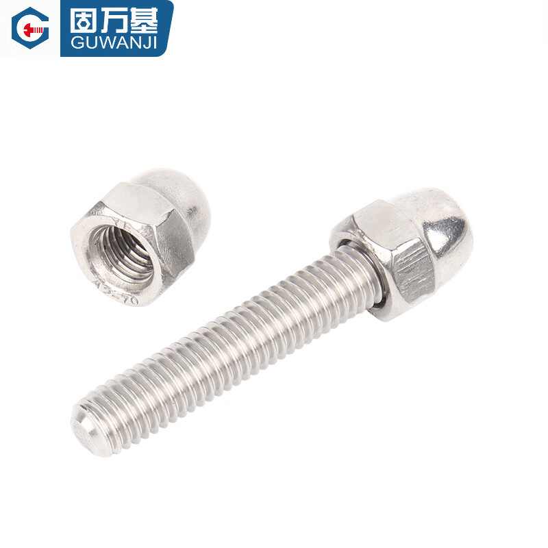 Guwanji 304 stainless steel tooth rod screw full thread screw cap nut set tooth rod screw stud combination M3M20 M5x25 (20 sets)