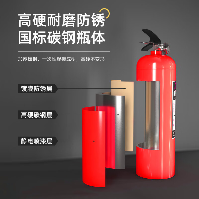 Zhe'an Guangxiao lithium battery fire extinguisher new energy vehicle charging pile portable Class D 4kg dry powder metal fire extinguisher 4kg