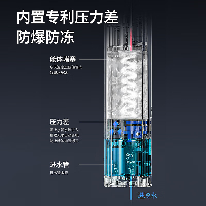 AUX electric faucet water heater heating faucet fast hot water frequency conversion constant temperature kitchen water inlet large screen digital display electroplated silver + upgraded mechanical arm + leakage protection plug