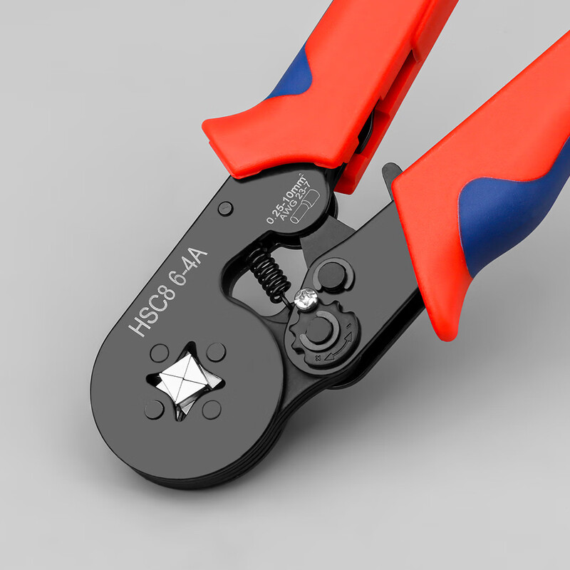 LTS tubular terminal block crimping pliers cold-pressed needle tubular wire nose crimping artifact electrician special clamping tool crimping pliers HSC8 6-4A quadrilateral