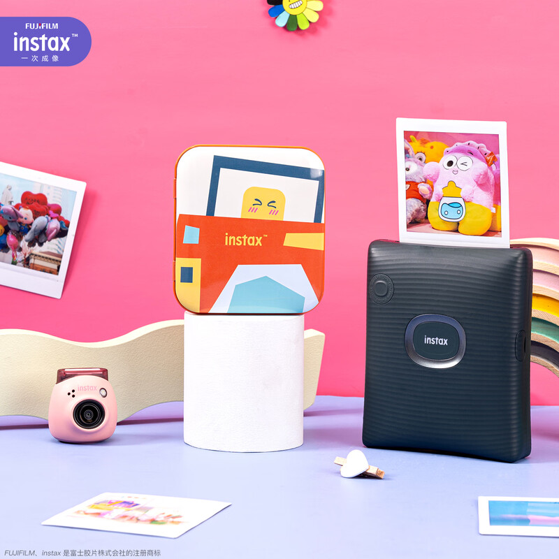 FUJIFILM Fuji square photo paper for instant imaging SQ10/SP-3/SQ6/SQ1/SQ40, etc. 20 pieces of square photo paper + storage box (random style)