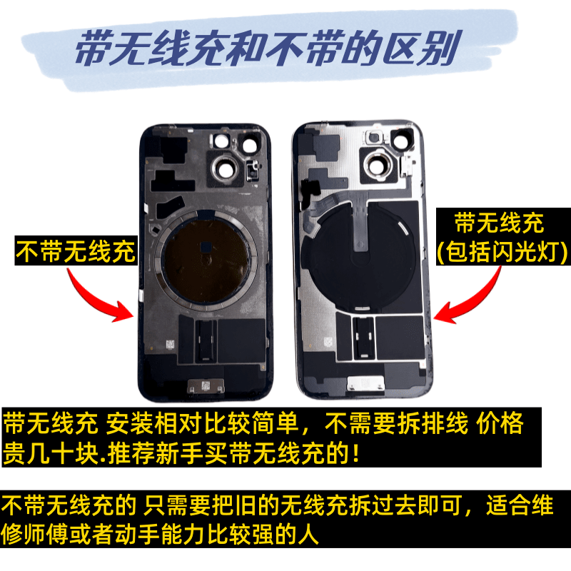 Suitable for Apple's original disassembled back cover 15puls rear glass middle frame shell assembly iPhone15 back shell 15 black comes with original glue 9 new original disassembled rear glass (without wireless charger)