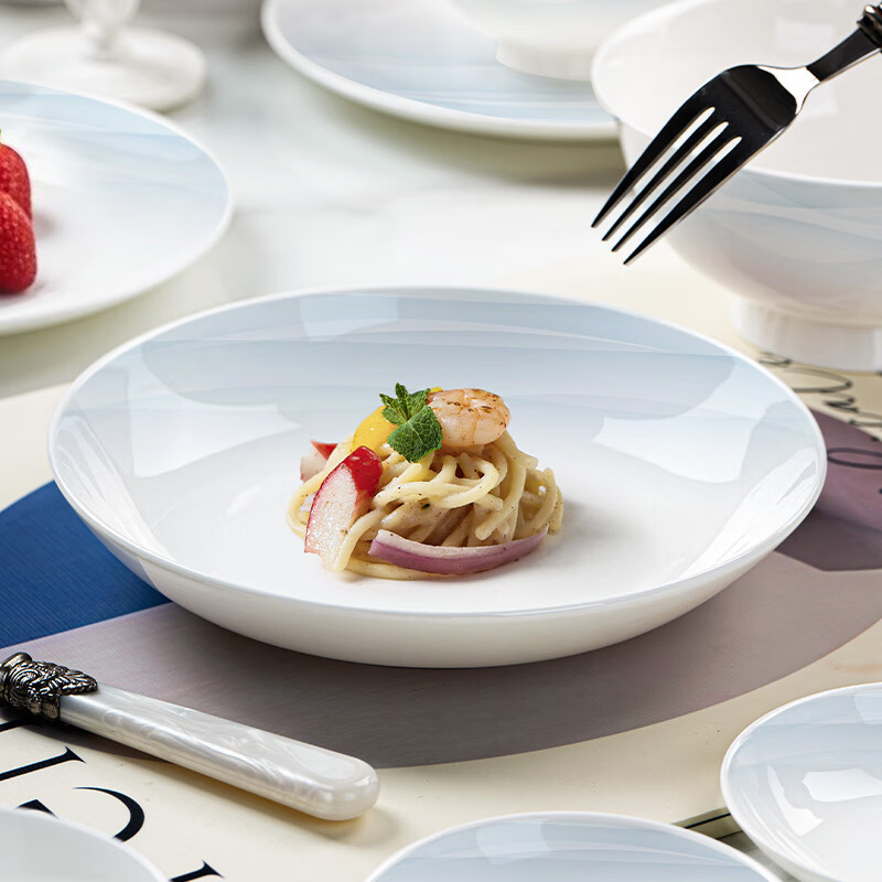 NINE CRANES Jingdezhen tableware complete set of high-end gradient housewarming gift bowl and dish set for home use 2025 new high-value