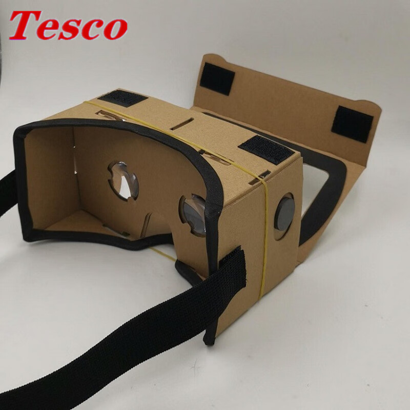 TescoDIY google cardboard 3D VR head-mounted mobile phone virtual game Google VR cardboard box glasses case first-generation cowhide high-end version 6 inches or less