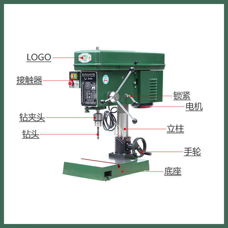 Huili's Anhui Huangshan brand bench drilling and tapping machine drilling and tapping integrated internal thread tax-included industrial three-phase 380V ZS4112B 12mm/steel M8/550W