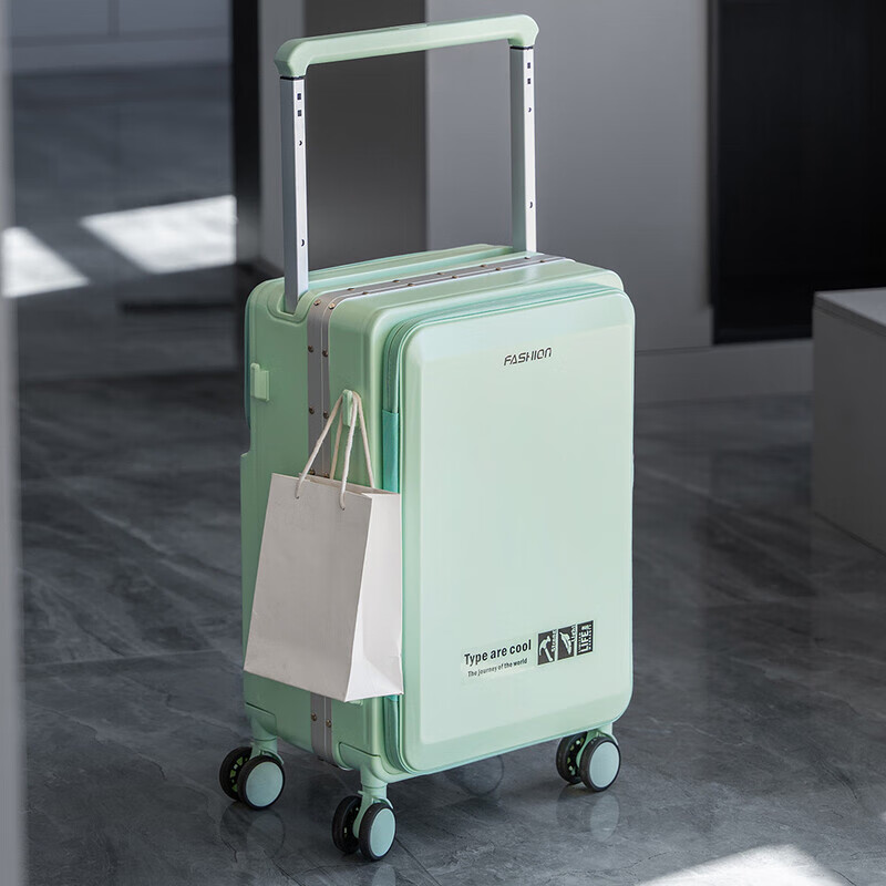 OBIBO/Obibo rechargeable multi-functional double-sided suitcase aluminum frame trolley case 24 for women and men 20 inches universal static dark gray 20 inches