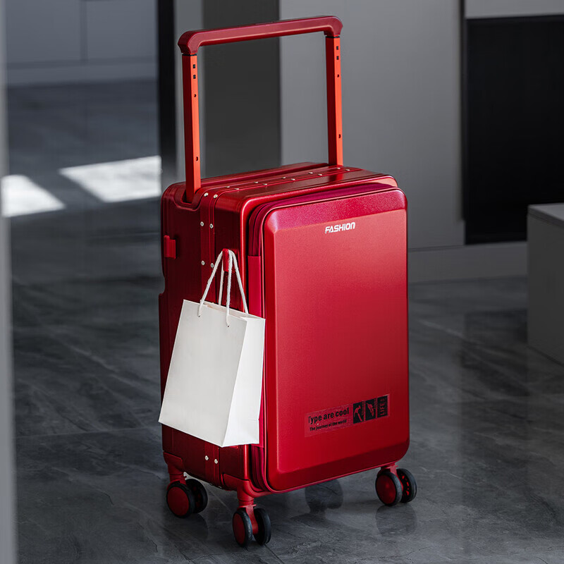 OBIBO/Obibo rechargeable multi-functional double-sided suitcase aluminum frame trolley case 24 for women and men 20 inches universal static dark gray 20 inches