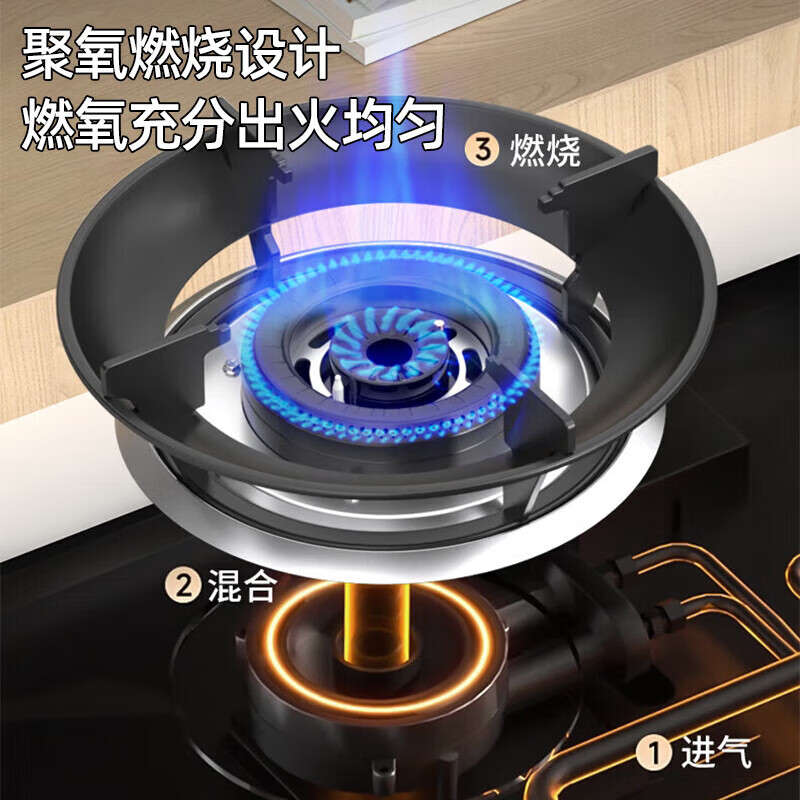SUDISQR Subo gas stove, natural gas stove, gas stove, double-eye stove, household embedded desktop dual-purpose high-fire gas stove, stainless steel stove, adjustable chassis, subsidy, natural gas stove + flameout guarantee + child lock + explosion-proof glass