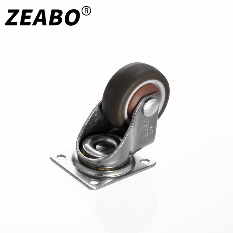 Zuobo caster 1.25 inch flat type universal wheel TPE synthetic rubber pulley with bearing pulley 4 pieces