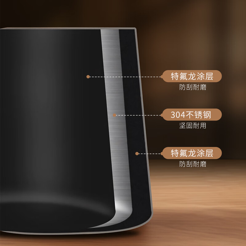 CLITON304 stainless steel hand brewed coffee pot travel office home hanging wooden handle ear coffee long mouth pot thin mouth pot with lid