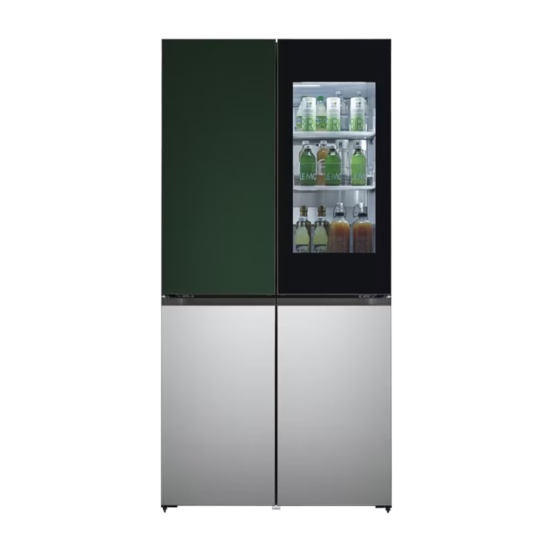 LG refrigerator offline same model 638L cross-shaped four-door large-capacity ice-fun knock-knock fully automatic ice machine ice bar door-in-door panoramic perspective window intelligent variable frequency air-cooled frost-free 617L|cross-shaped four-door|originally imported F621GE65B