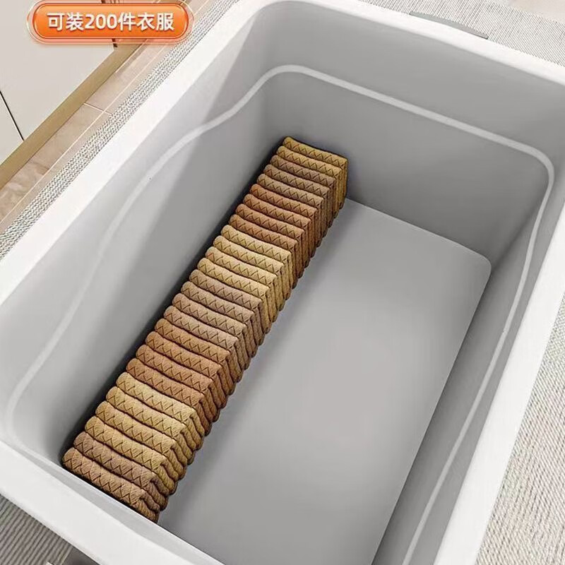 Qizi Storage Box Large Capacity Extra Large Plastic Household Storage Box Thick Extra Thick Extra High Storage Large Capacity Extra Thick Milk White Buy One for One Grade 6A Extra Thick Material Extra Large 100L Length 70 Width 51 Height 40