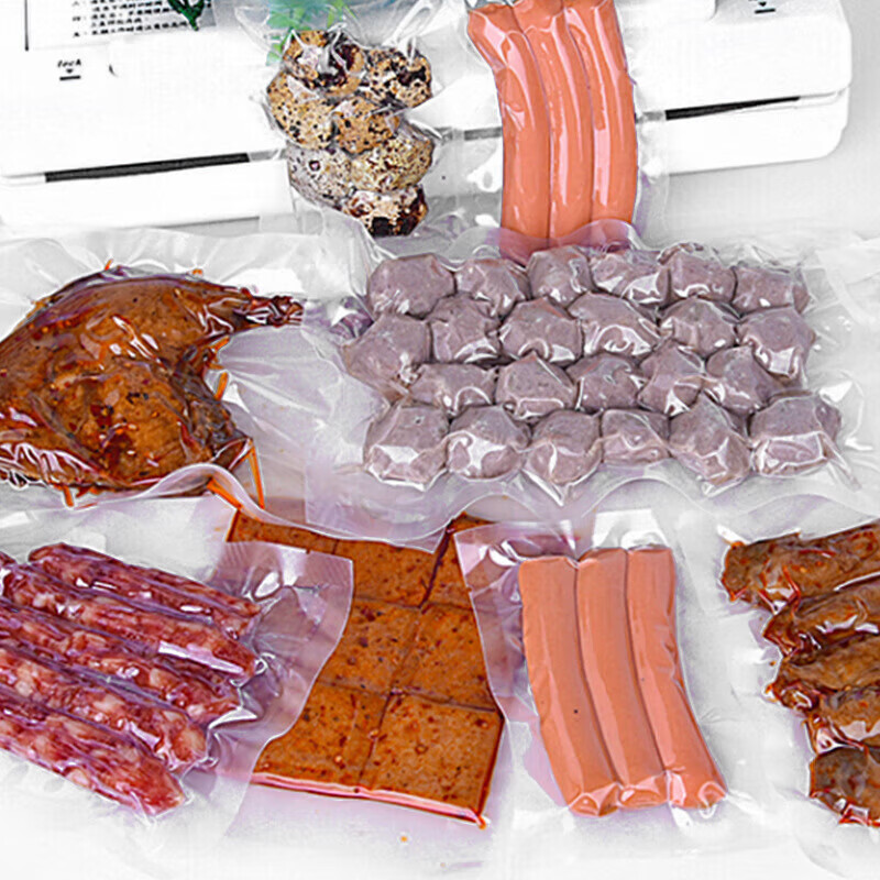 100 pieces thickened vacuum bag mesh pattern vacuum bag vacuum food packaging bag vacuum plastic sealing bag sealing compression bag 25cm*35cm 100 pieces