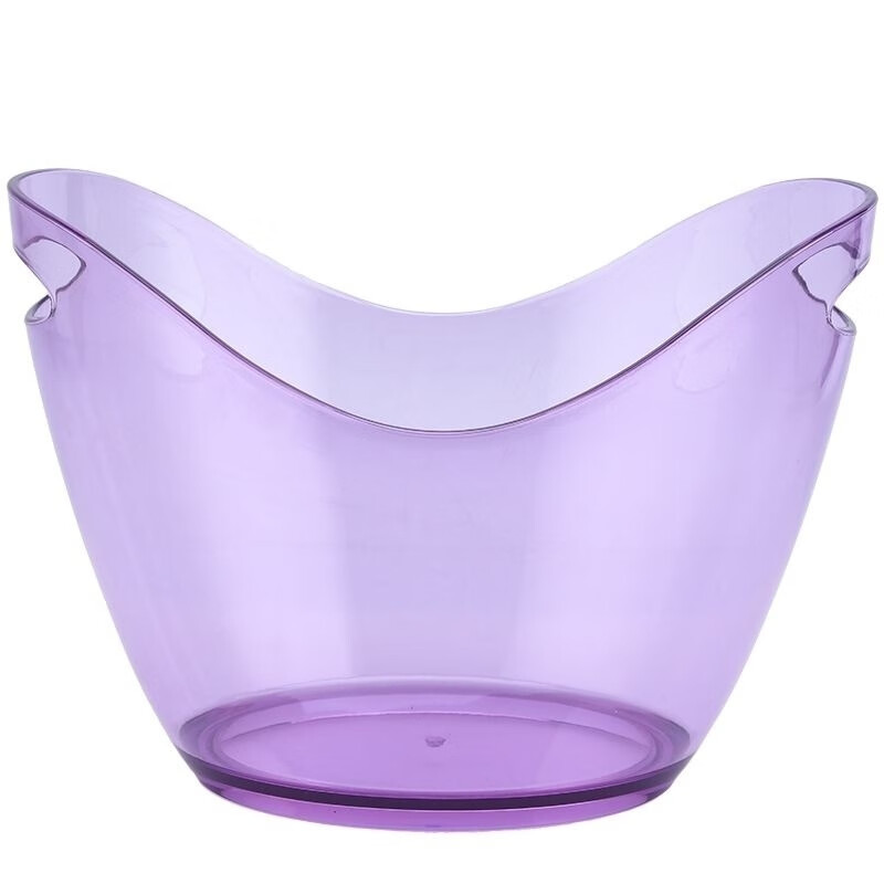 Enshousu binaural portable thickened colorful ice bucket large capacity large ktv bar commercial transparent bucket ice bucket transparent acrylic ingot ice bucket - 8L