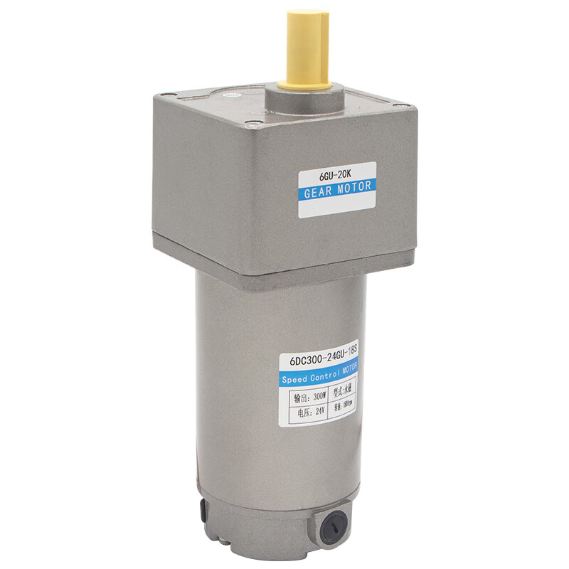 Yue Changsheng DC brushed reduction motor high torque 12v24V48v adjustable speed forward and reverse/torque gear micro motor 80 type 100W output shaft 10MM key 4 6-10 rpm DC motor DC12V