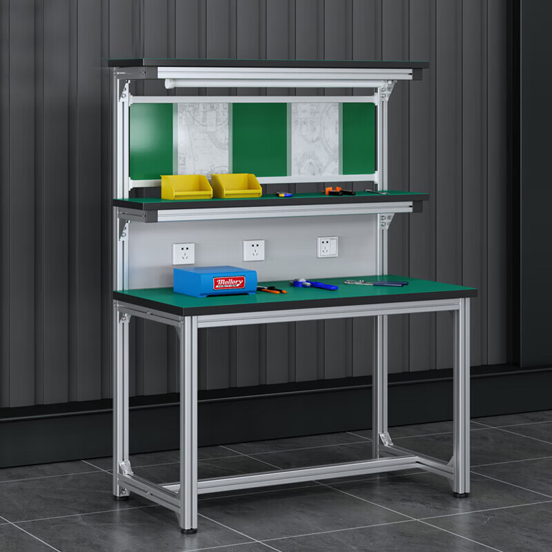 Kegan diy aluminum alloy anti-static workbench aluminum profile operating table computer table workshop factory assembly line assembly table repair table can be customized including accessories 1000*600*1600