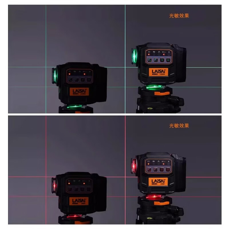 Laser laser level 200 mW red light 12 lines LS6656 high-precision outdoor strong light laser infrared floor leveler 200 mW ultra-bright red light 12 lines LS6656 single electric