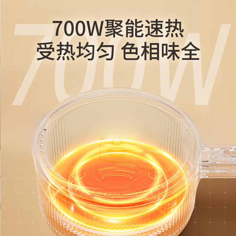 AUX electric cooking pot, instant noodle pot, dormitory small electric pot, electric steamer, student dormitory all-in-one instant noodle hot pot, 2.2L long handle multi-function pot DR213B with steamer