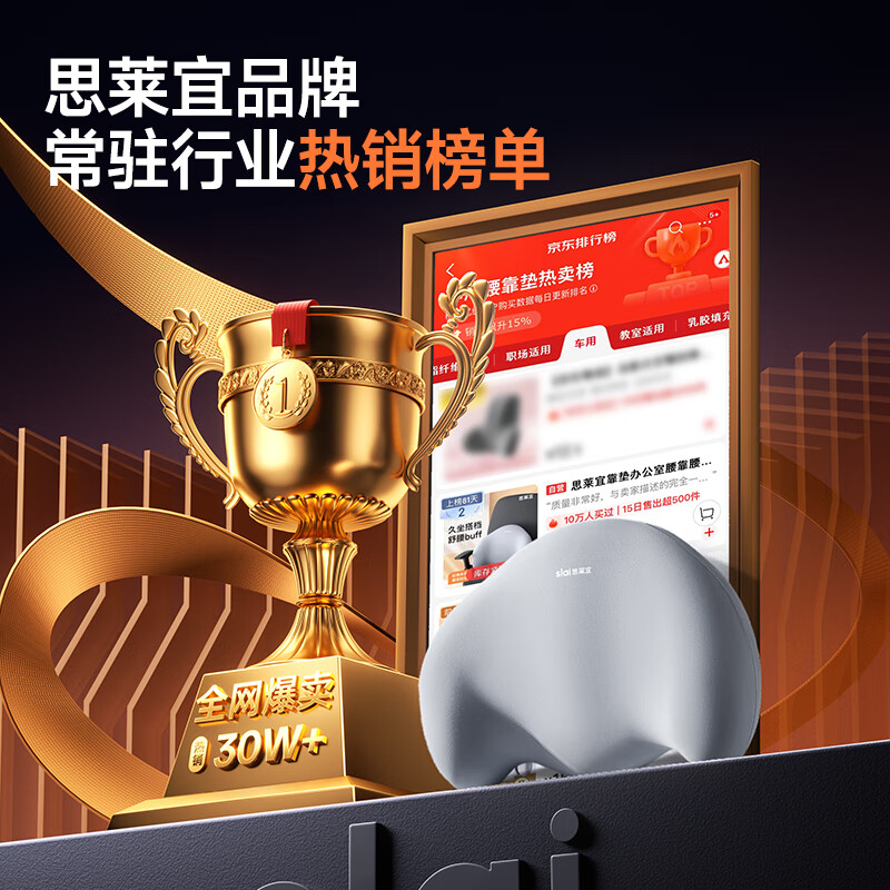 Slaiyi lumbar support, car pillow, car lumbar cushion, driving waist support, ergonomic office seat backrest, sedentary artifact