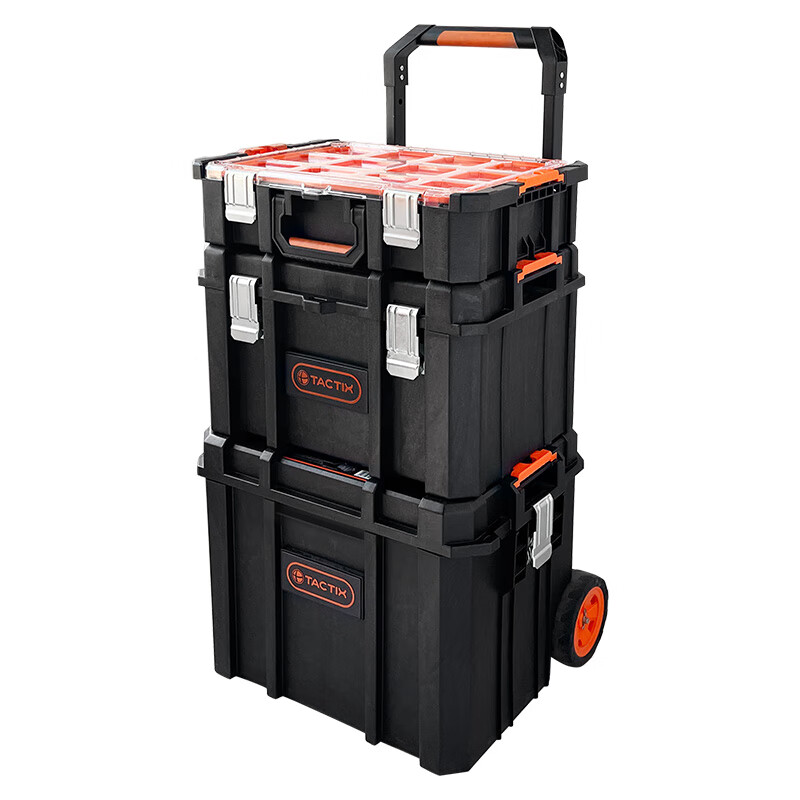 Tactix heavy-duty stacking tool box three-piece combination large-capacity storage box thickened industrial household 320368CLN