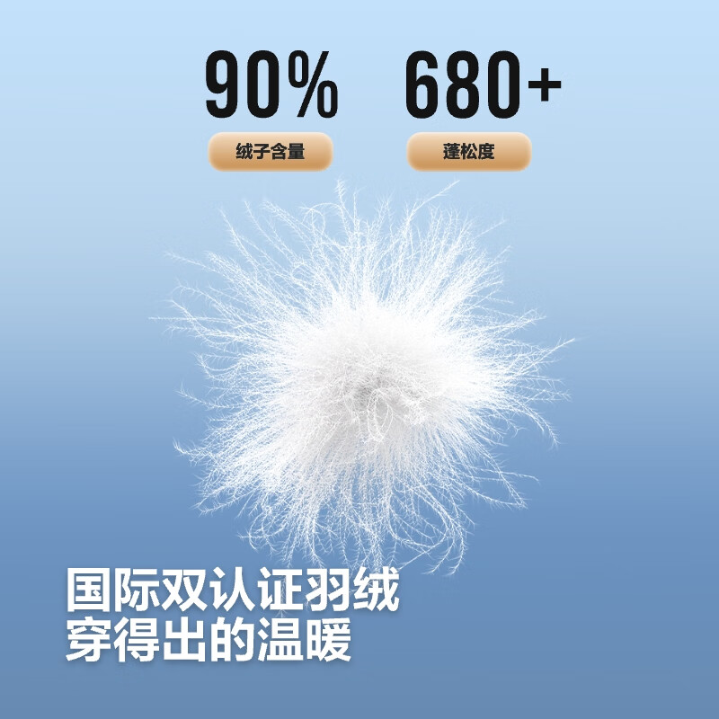 Bosideng 25 Years Down Jacket Men's Autumn and Winter 90 Fleece Thin Hooded Loose Short Liner Commuting Warm Jacket