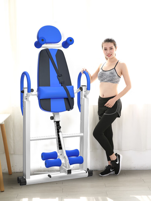 Fun inversion machine, home fitness inversion device, upside down stretching and traction aid, yoga exercise abdominal tightening and hanging artifact, upgraded flagship model, red/black, inverted pull-up