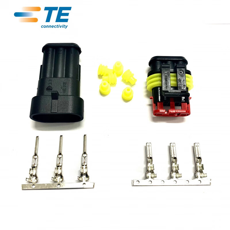 AMP TE Tyco TYCO automotive connector 282105-1 282087-1 male and female matching 3 holes 3 hole male and female complete set price