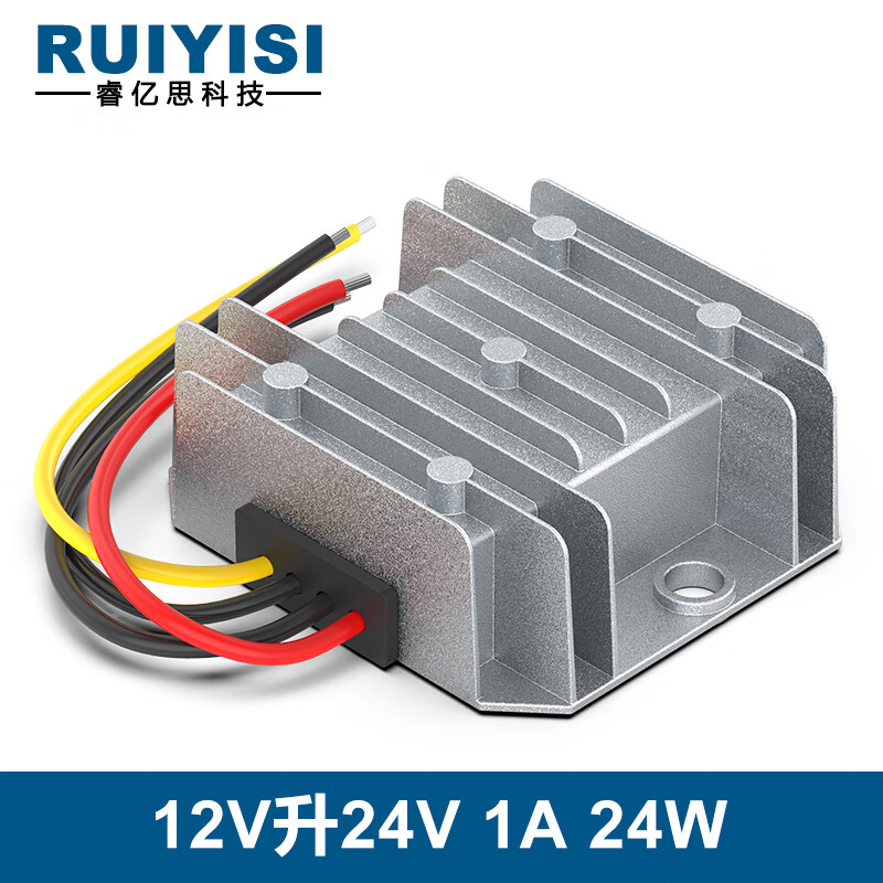RUIYISI 12V to 24V high power waterproof car power converter 9V-23V to 24V voltage regulator transformer 12V to 24V 1A China Aluminum