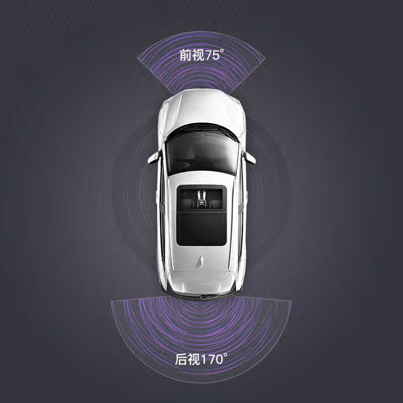 LANmodo car infrared night vision safety auxiliary driving recorder front and rear dual cameras front view basic model