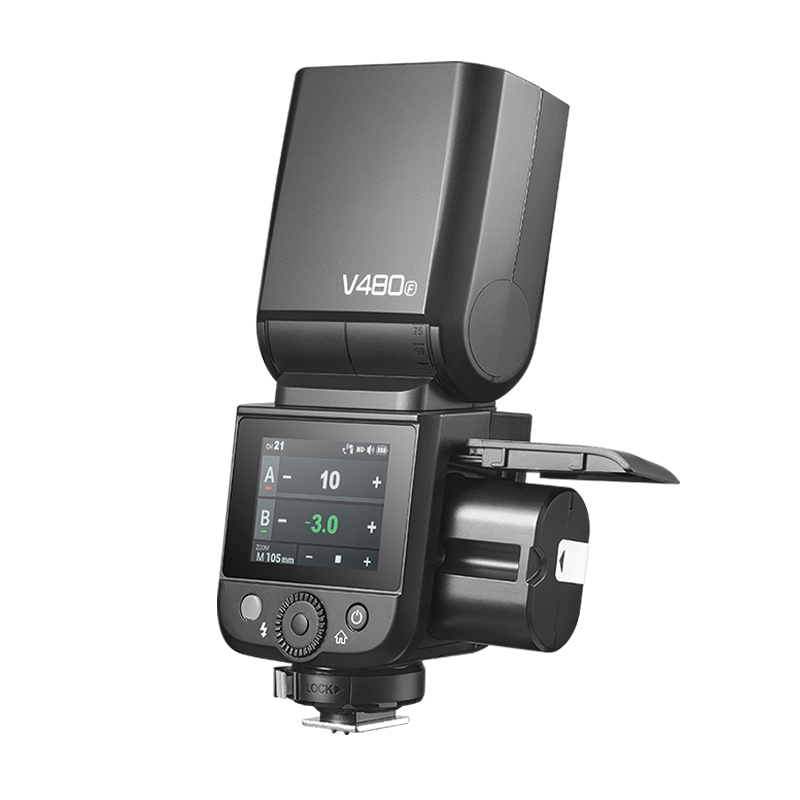 Godox V480 Touch Screen Camera Top Flash High Speed Synchronization TTL Lithium Battery Hot Shoe Light Outdoor Photography Portable Wedding Photography Light Fuji Version